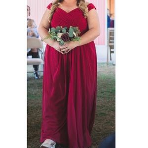 Azazie Burgundy bridesmaid dress or prom dress